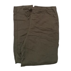 Chico’s Olive Green Pants Sz 6 Comfy Casual Minimalist Lightweight versatile
